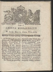 Gazeta Warszawska. R.1785 Nr 16