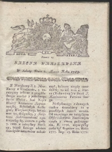 Gazeta Warszawska. R.1785 Nr 19