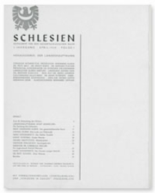 Schlesien: Zeitschrift für den gesamtschlesischen Raum. 1. Jahrgang, April 1939, Folge 1