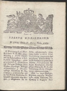 Gazeta Warszawska. R.1785 Nr 25