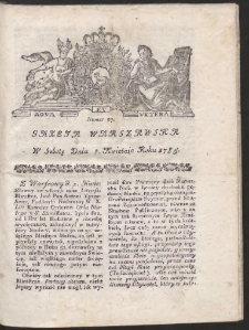 Gazeta Warszawska. R.1785 Nr 27