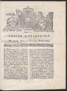 Gazeta Warszawska. R.1785 Nr 32