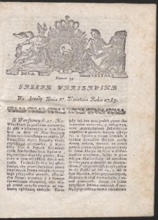 Gazeta Warszawska. R.1785 Nr 34