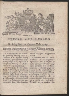 Gazeta Warszawska. R.1785 Nr 47