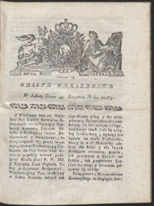 Gazeta Warszawska. R.1785 Nr 69