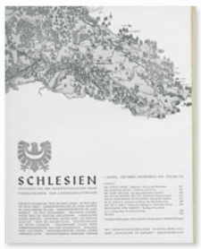 Schlesien: Zeitschrift für den gesamtschlesischen Raum. 1. Jahrgang, Oktober/November 1939, Folge 7/8