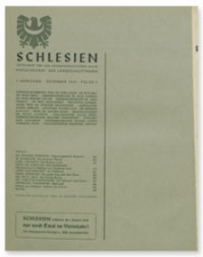 Schlesien: Zeitschrift für den gesamtschlesischen Raum. 1. Jahrgang, Dezember 1939, Folge 9