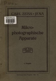 Mikrophotographische Apparate