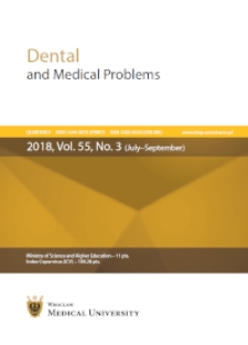 Dental and Medical Problems, 2018, Vol. 55, nr 3