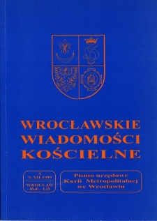 Wrocławskie Wiadomości Kościelne. R. 52 (1999), nr 4