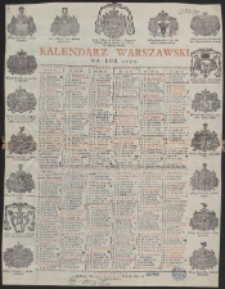 Kalendarz Warszawski Na Rok 1775