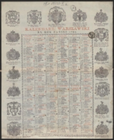 Kalendarz Warszawski Na Rok 1781