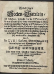 And&auml;chtiges Seelen G&auml;rtlein&hellip;