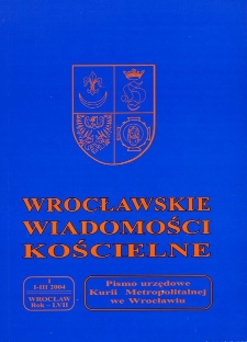 Wrocławskie Wiadomości Kościelne. R. 57 (2004), nr 1