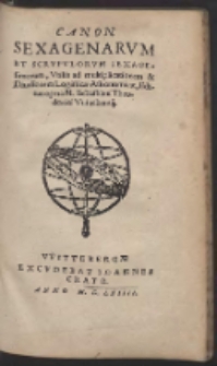 Canon Sexagenarum Et Scrupulorum Sexagesimorum, Utilis ad multiplicationem & Divisionem Logistic&aelig; Astronomic&aelig;