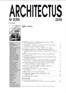 Spis rzeczy [Architectus : Pismo Wydziału Architektury Politechniki Wrocławskiej, 2019, nr 3 (59)]