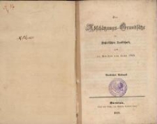 Die Abschätzungs-Grundsätze der Schlesischen Landschaft nach der Revision vom Jahre 1846. - Amtlicher Ausdruck
