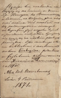 Zbiór różnych rzeczy napisany przez jm pana Józefa Zaranka podsędkowicza witebskiego r. 1769 d. 11 Octobris w Wilnie w konwikcie