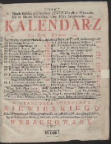 Kalendarz Na Rok Panski 1735. [&hellip;]