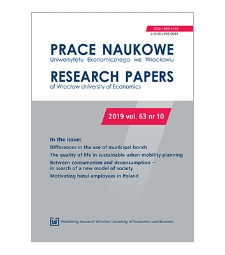 Spis treści [Prace Naukowe Uniwersytetu Ekonomicznego we Wrocławiu = Research Papers of Wrocław University of Economics; 2019; vol. 63, nr 10]