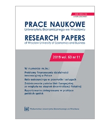 Spis treści [Prace Naukowe Uniwersytetu Ekonomicznego we Wrocławiu = Research Papers of Wrocław University of Economics; 2019; vol. 63, nr 11]