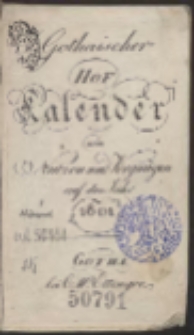 Gothaischer Hof Kalender zum Nutzen und Vergnügen auf das Jahr 1801