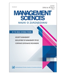 Spis treści [Management Sciences = Nauki o Zarządzaniu, 2019, vol. 24, no. 4]