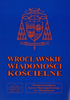 Wrocławskie Wiadomości Kościelne. R. 60 (2007), nr 1