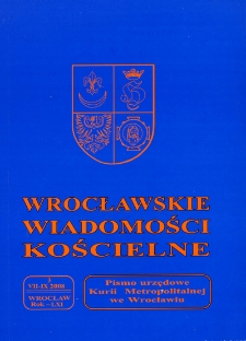 Wrocławskie Wiadomości Kościelne. R. 61 (2008), nr 3