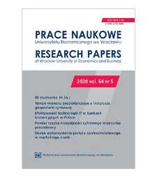 Spis treści [Prace Naukowe Uniwersytetu Ekonomicznego we Wrocławiu = Research Papers of Wrocław University of Economics; 2020; vol. 64, nr 5]