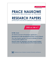 Spis treści [Prace Naukowe Uniwersytetu Ekonomicznego we Wrocławiu = Research Papers of Wrocław University of Economics; 2020; vol. 64, nr 7]