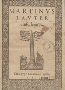 Martinus Lauter eiusq[ue] levitas
