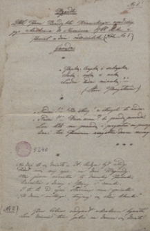 Wypadki JMP Benedykta Winnickiego w podróży jego z Krakowa do Nieświerza 1766 roku i powrót w dom rodzicielski. Gawęda oraz Obrazy z życia