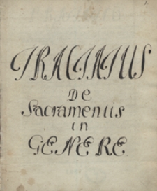 Tractatus de sacramentis in genere oraz Tractatus de sacramento paenitentiae