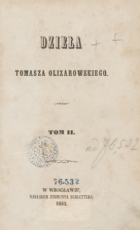 Dzieła Tomasza Olizarowskiego. Tom II