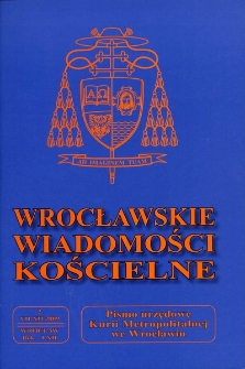 Wrocławskie Wiadomości Kościelne. R. 62 (2009), nr 2