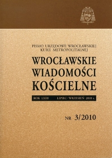 Wrocławskie Wiadomości Kościelne. R. 63 (2010), nr 3