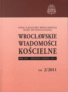 Wrocławskie Wiadomości Kościelne. R. 64 (2011), nr 2
