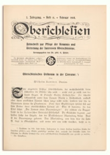 Oberschlesien. Zeitschrift zur Pflege der Kenntnis und Vertretung der Interessen Oberschlesiens. 2. Jahrgang, Februar 1904, Heft 11