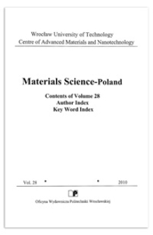 Materials Science-Poland : Contents of Volume 28. Author Index. Key World Index