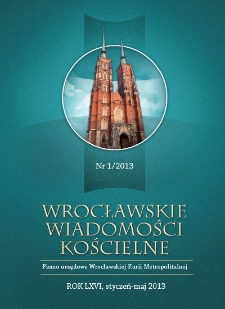 Wrocławskie Wiadomości Kościelne. R. 66 (2013), nr 1