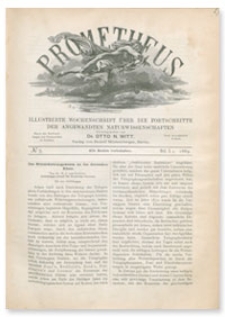 Prometheus : Illustrirte Wochenschrift über die Fortschritte der angewandenten Naturwissenschaften. 1. Jahrgang, 1889, Nr 5