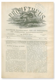 Prometheus : Illustrirte Wochenschrift über die Fortschritte der angewandenten Naturwissenschaften. 1. Jahrgang, 1889, Nr 12