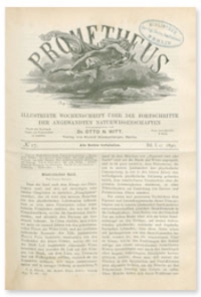 Prometheus : Illustrirte Wochenschrift über die Fortschritte der angewandenten Naturwissenschaften. 1. Jahrgang, 1890, Nr 17