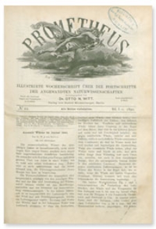 Prometheus : Illustrirte Wochenschrift über die Fortschritte der angewandenten Naturwissenschaften. 1. Jahrgang, 1890, Nr 22