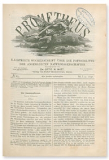 Prometheus : Illustrirte Wochenschrift über die Fortschritte der angewandenten Naturwissenschaften. 1. Jahrgang, 1890, Nr 25