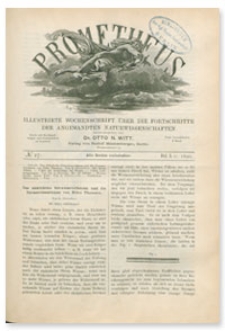Prometheus : Illustrirte Wochenschrift über die Fortschritte der angewandenten Naturwissenschaften. 1. Jahrgang, 1890, Nr 27