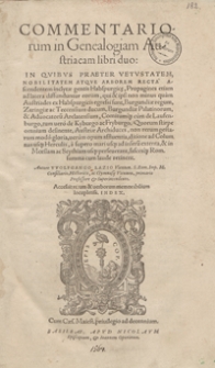 Commentariorum in Genealogiam Austriacam libri duo [...]