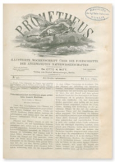 Prometheus : Illustrirte Wochenschrift über die Fortschritte der angewandenten Naturwissenschaften. 1. Jahrgang, 1890, Nr 47
