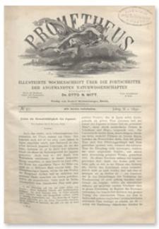 Prometheus : Illustrirte Wochenschrift über die Fortschritte der angewandenten Naturwissenschaften. 2. Jahrgang, 1890, Nr 57